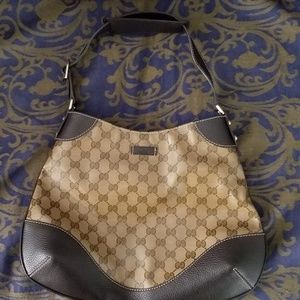 Gucci GG Monogram Canvas/Leather Shoulder Bag